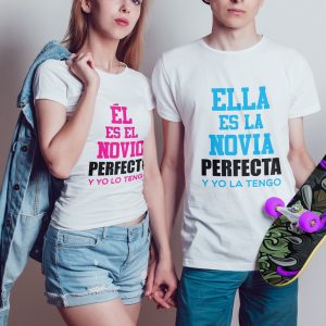 Playeras para pareja - Novios perfectos